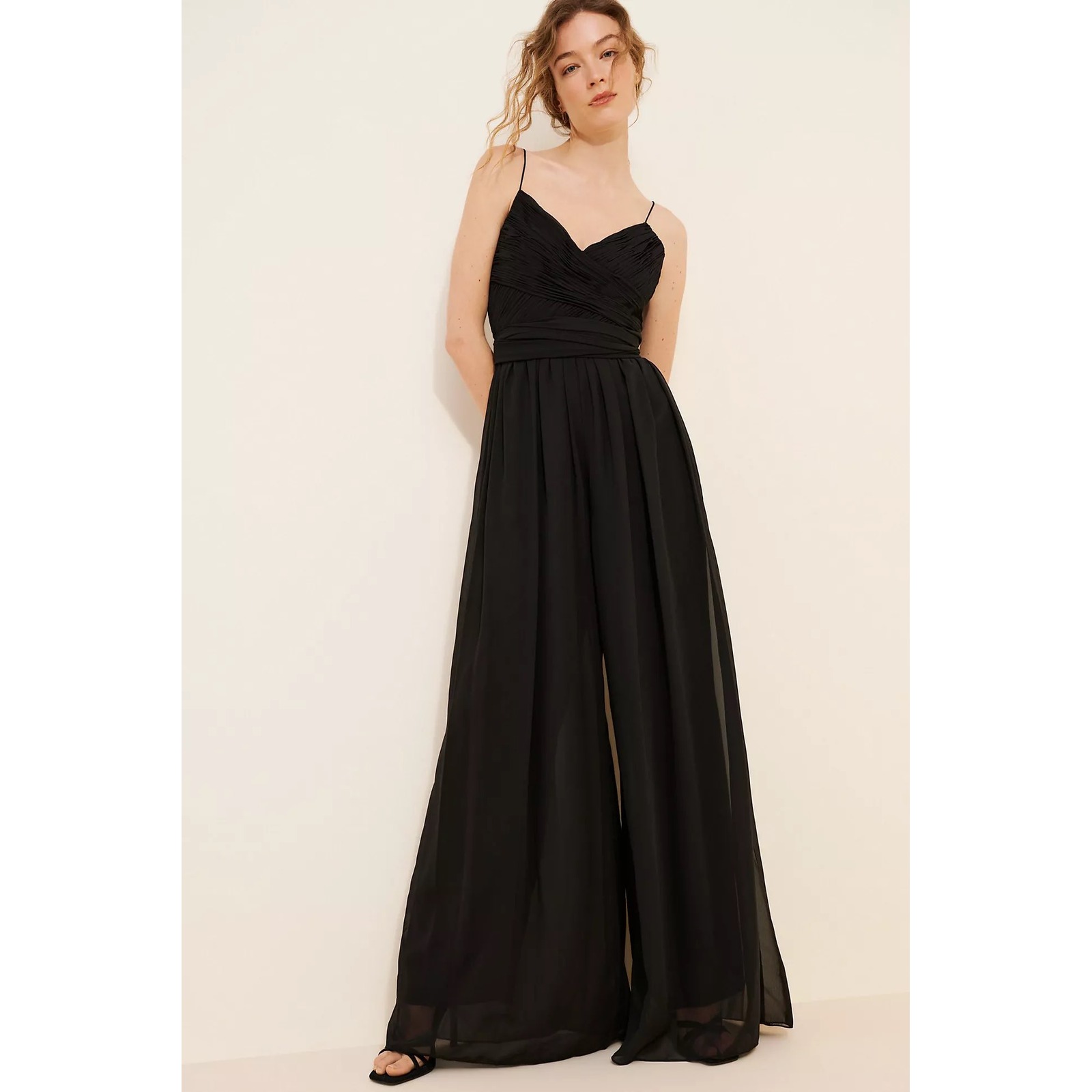 Mac Duggal Sleeveless Wide Leg Jumpsuit Black Size Small Nwt